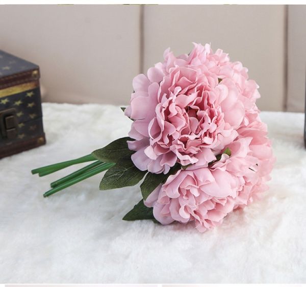 silk peony bouquet artificial peony bouquet bridal bouquet wedding party decoration flower