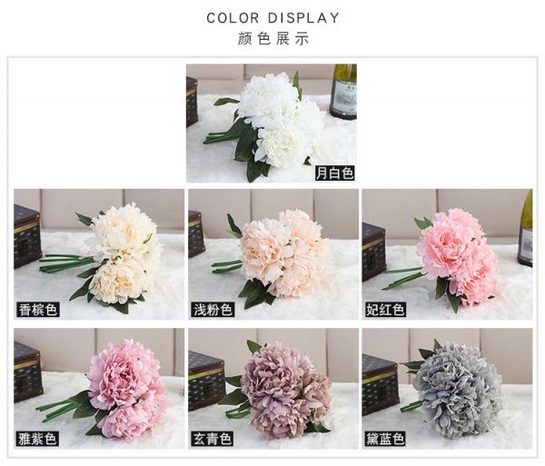 silk peony bouquet artificial peony bouquet bridal bouquet wedding party decoration flower