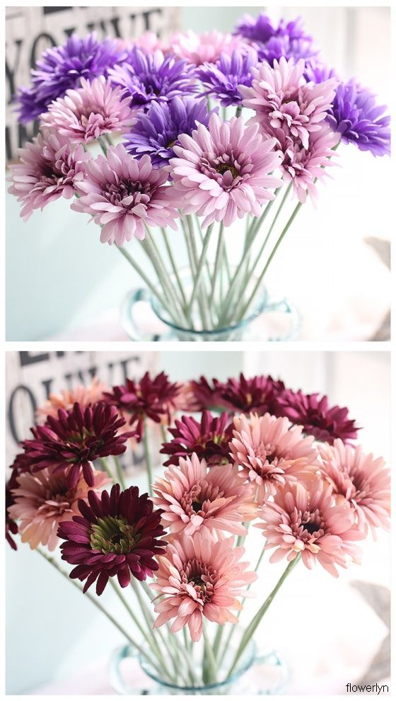 artificial jamesonii flowers, silk Gerbera jamesonii, handmade decorative flower