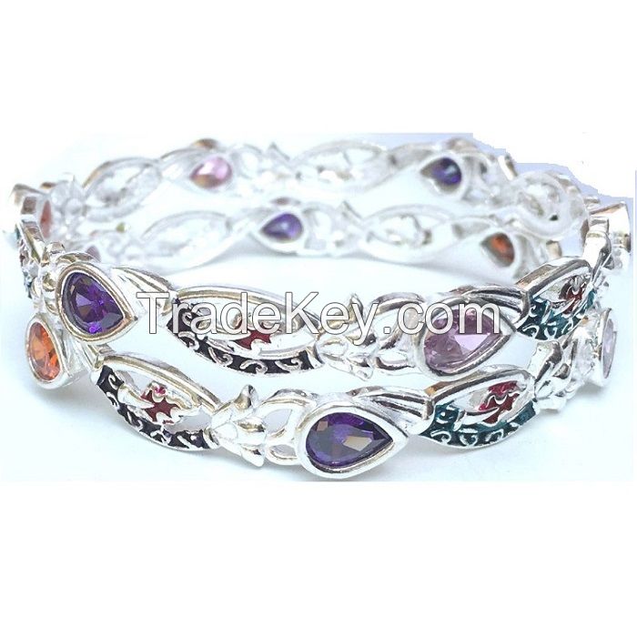 925 sterling silver bangle set