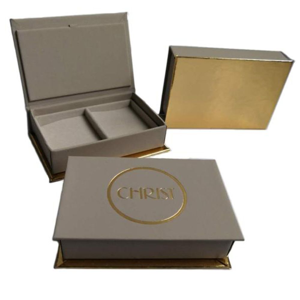 Elegant Custom Design Wedding Engagement Jewelry Set Boxes