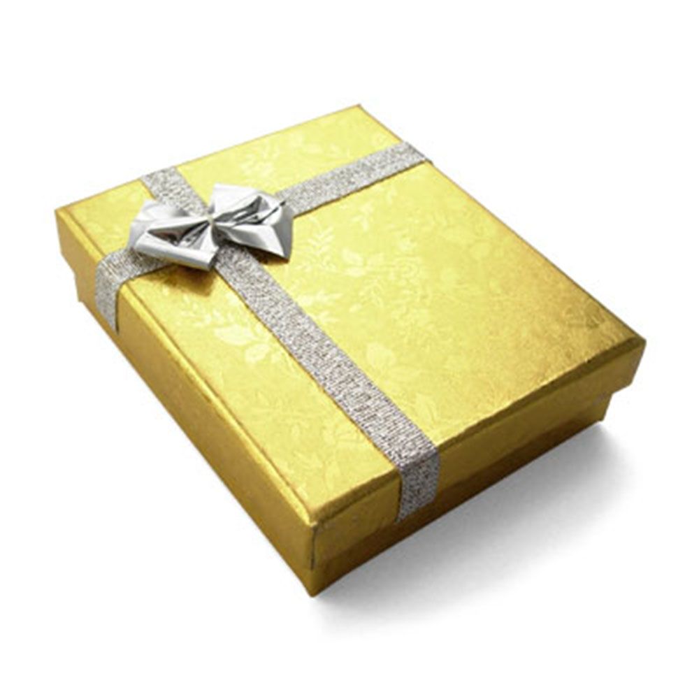 Elegant Gold Gift Box With Ribbon