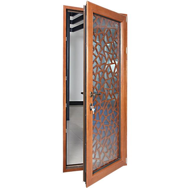 2018new high-quality aluminum wood composite casement door for high-class house
