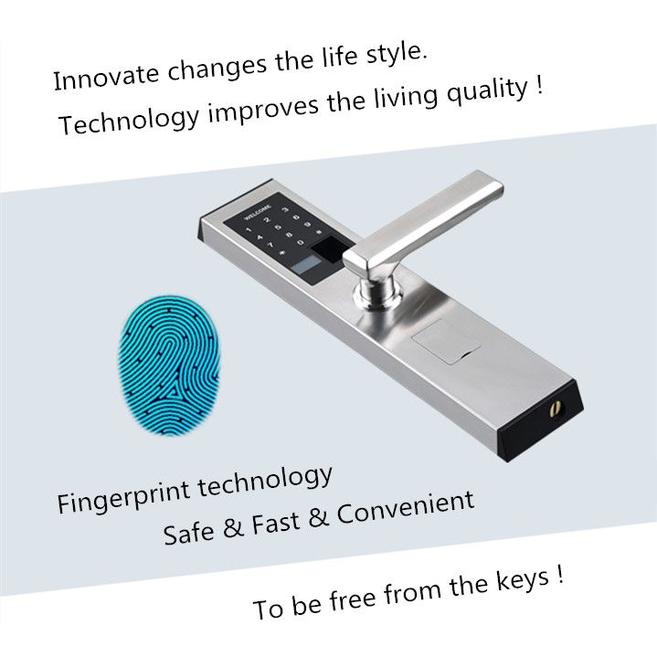 Fingerprint Password Card Key Four unlocking ways home Lock 