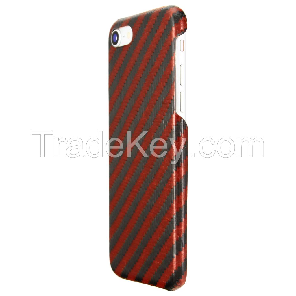 iPhone 7/8 Jacquard Orange Stripes Carbon and Aramid fiber case by DUNCA, Shockproof