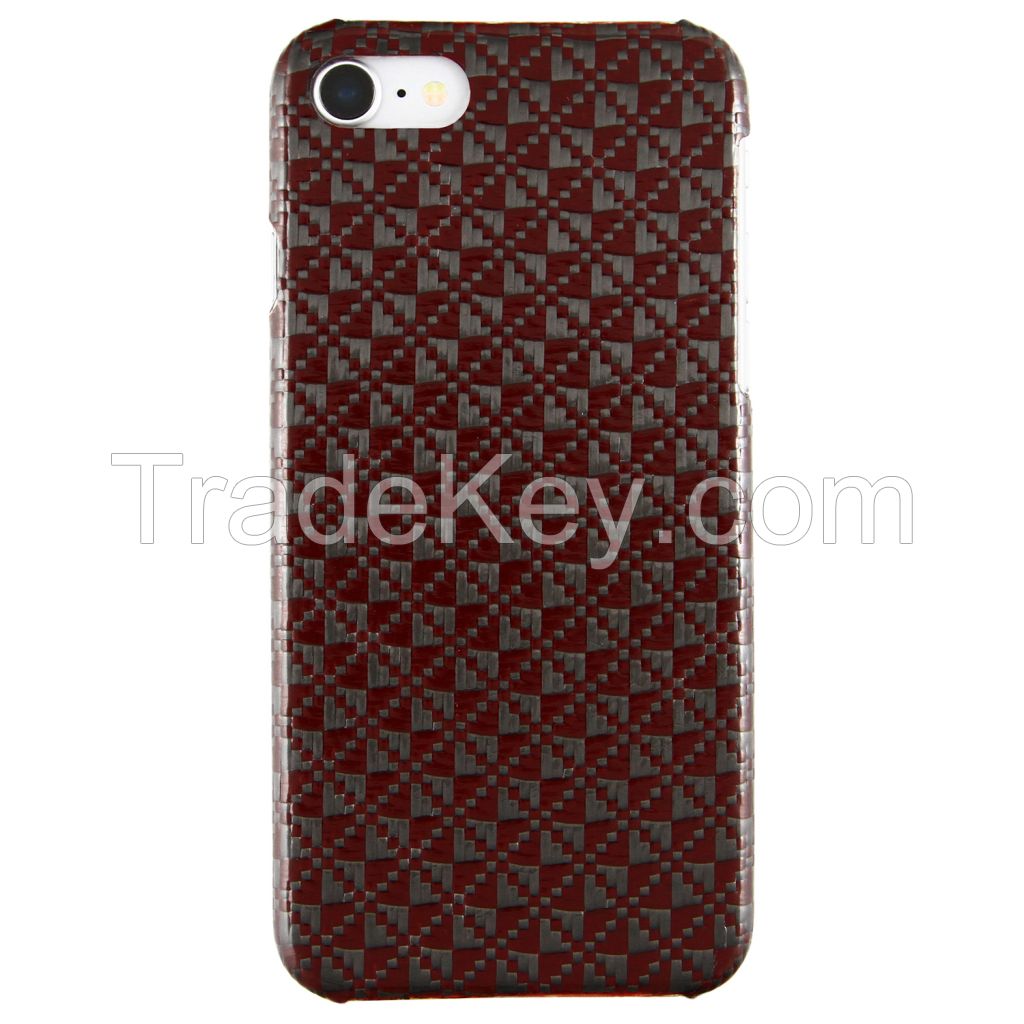 iPhone 7/8 Jacquard Red carbon and Aramid fiber case by DUNCA, Shockproof