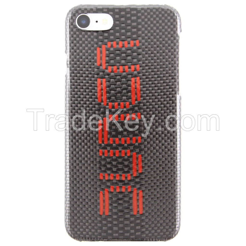 iPhone 7/8 Jacquard Dunca Logo REAL Carbon fiber case, Shockproof