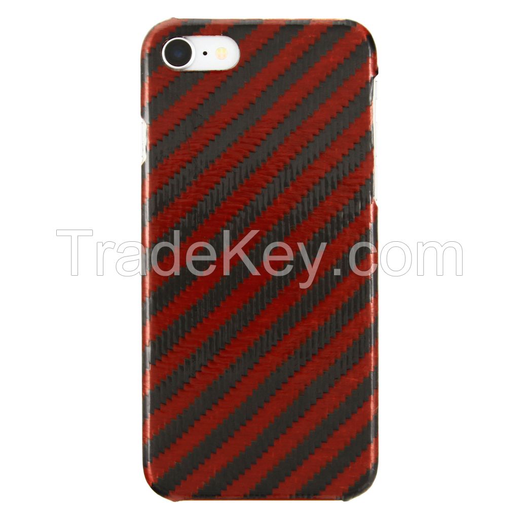 iPhone 7/8 Jacquard Orange Stripes Carbon and Aramid fiber case by DUNCA, Shockproof