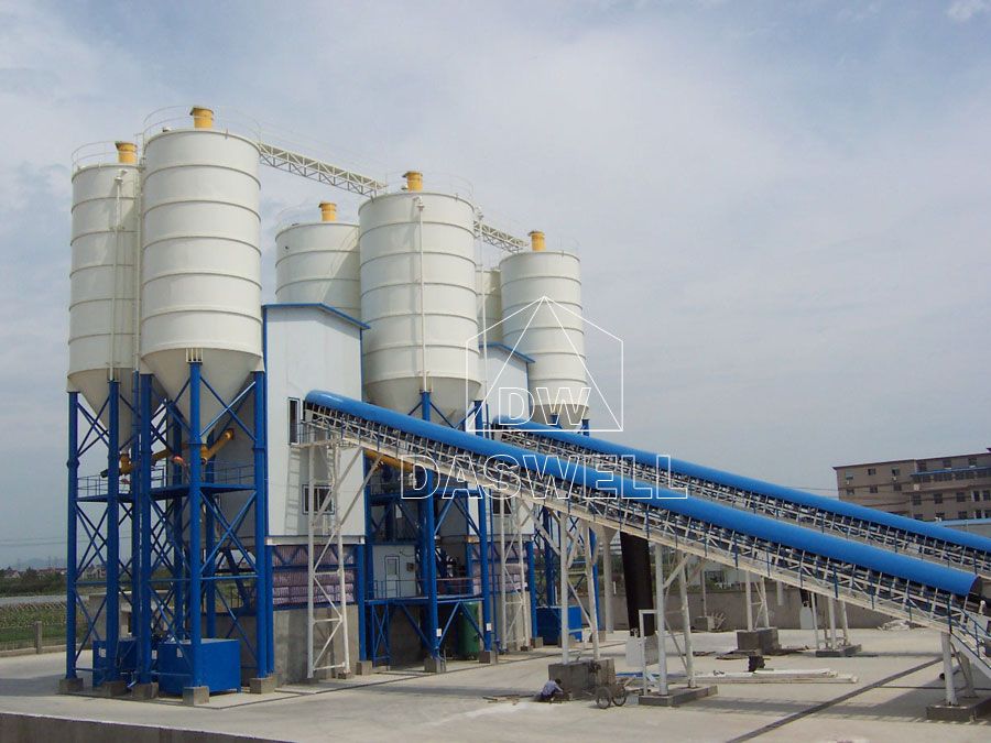 Belt Conveyor Stationary Concrete Batching Plant