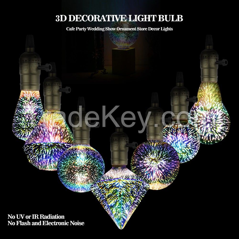 3D fireworks decorative light bulbs 