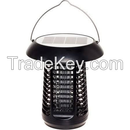 GreenLighting Solar Powered Outdoor Bug Zapper 1200V Insect Killer Lamp, Black