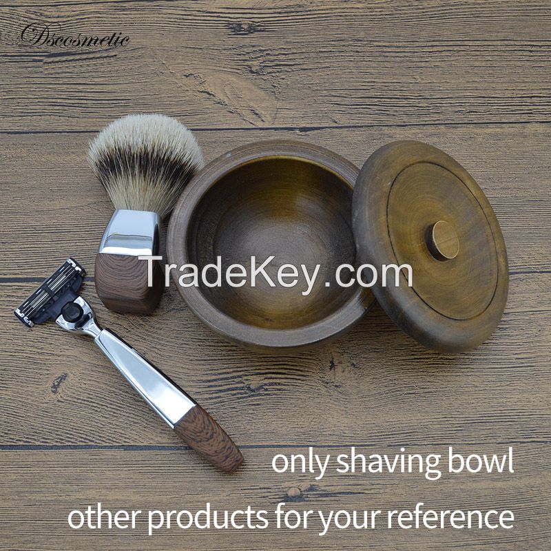 Dishi man Wooden Shaving Bowl Shave Soap Cup man wood shaving Mug