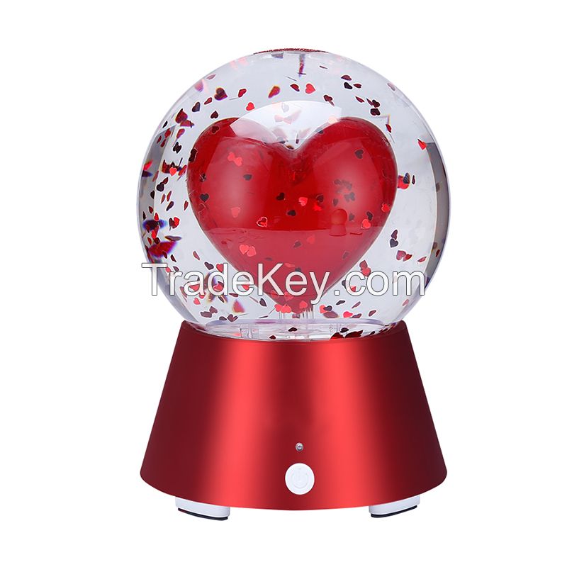 Valentines gift USB battery charging colorful led light wireless speaker