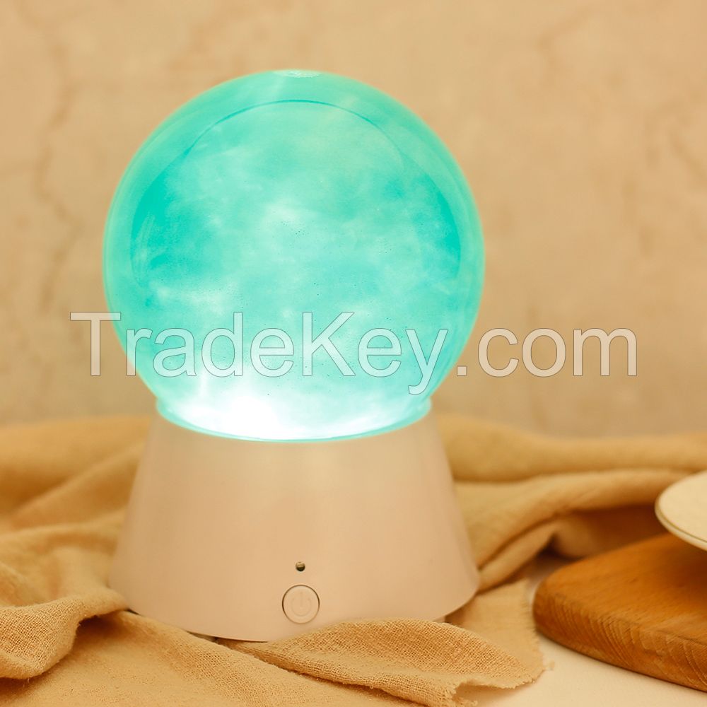 Creative gift magic planet led light rechargeable wireless speaker