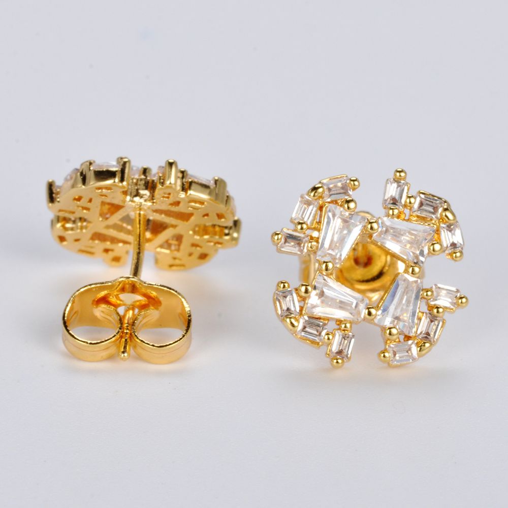 Gorgeous Wedding Bridal Earring Round Shaped Jewelry In Stock