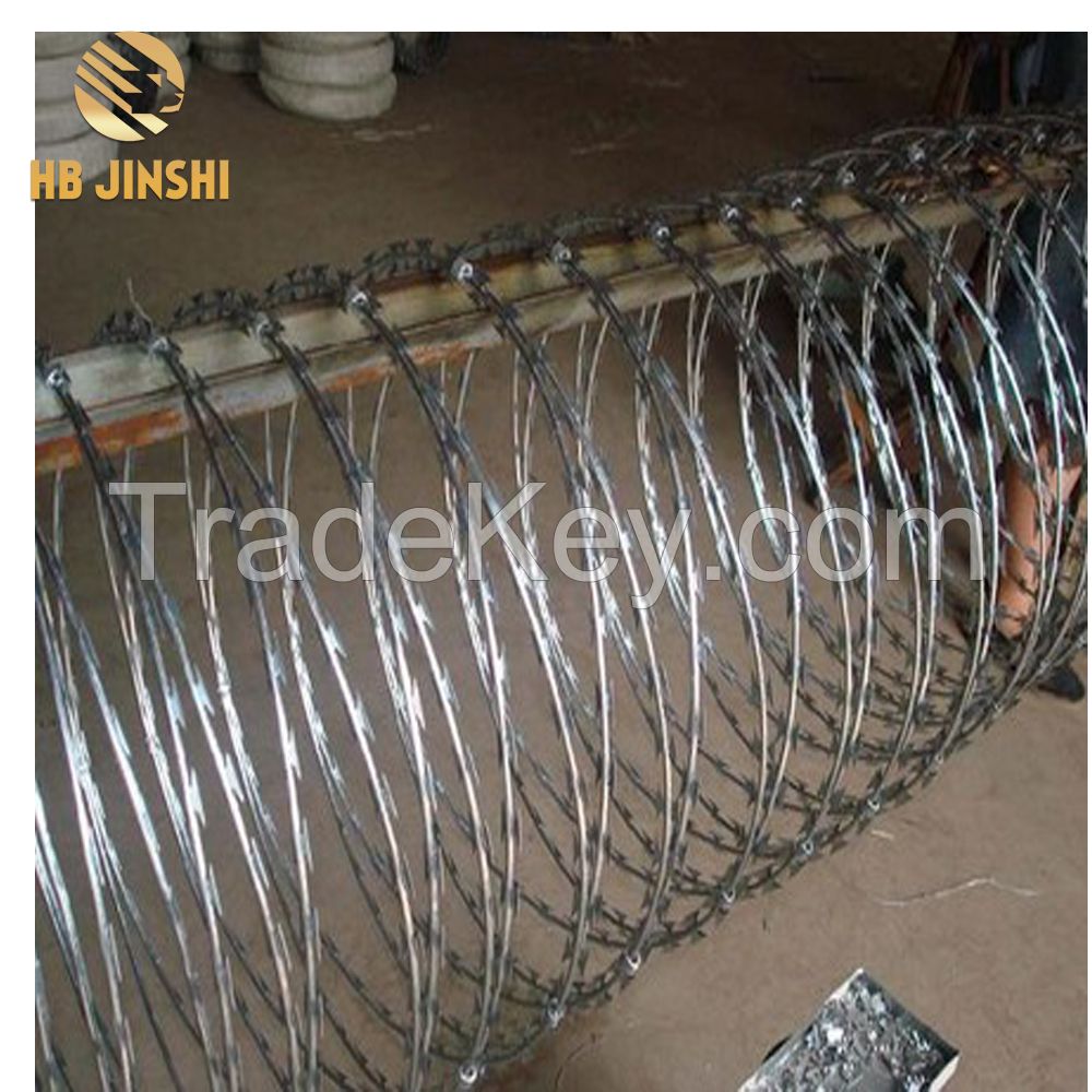 Galvanized razor barbed wire