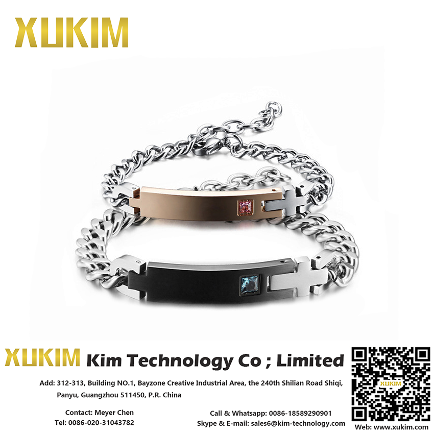 Xukim KN008 His Queen Her King Bracelets Rouges