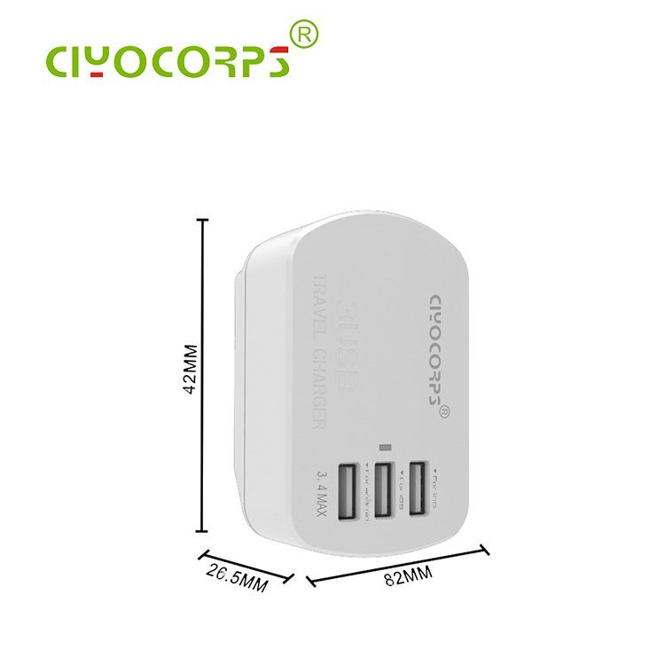2018 New Product 3.4A 5V USB Travel Charger Adapter