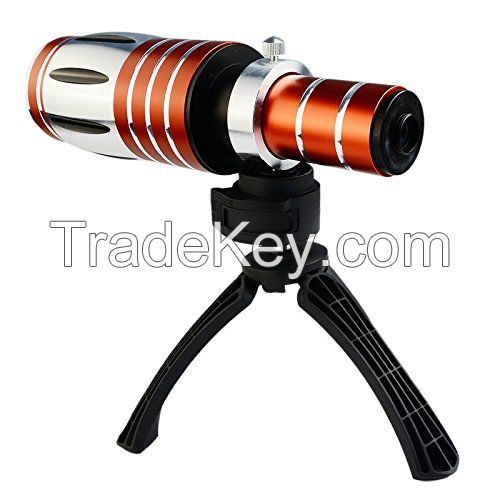 50x Optical Zoom Metal Telescope/Telephoto with Tripod + Back Case