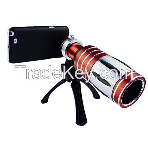 50x Optical Zoom Metal Telescope/Telephoto with Tripod + Back Case