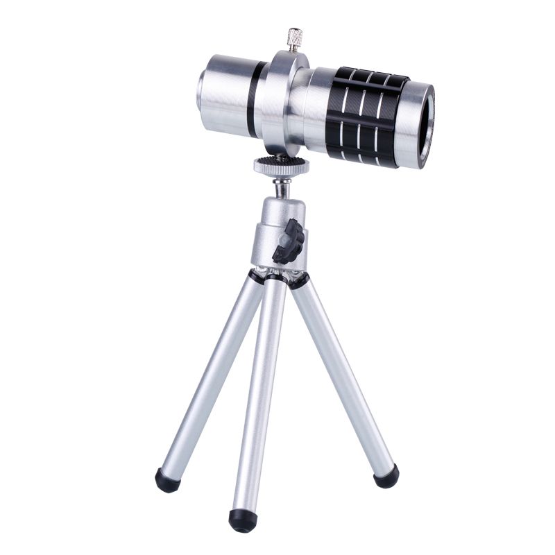12X Zoom Optical Camera Telephoto Telescope Lens With Tripod Base