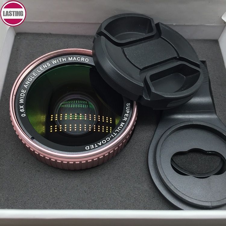 Cell Phone Camera Lens, 2 in 1 Clip-on Lens Kit 0.6X Super Wide Angle & 15X Macro Phone Camera Lens