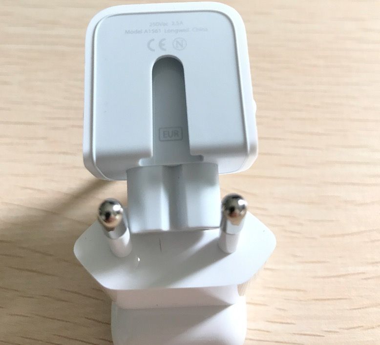 Original EU plug adapter for Apple macbook magsafe adapter EU plug
