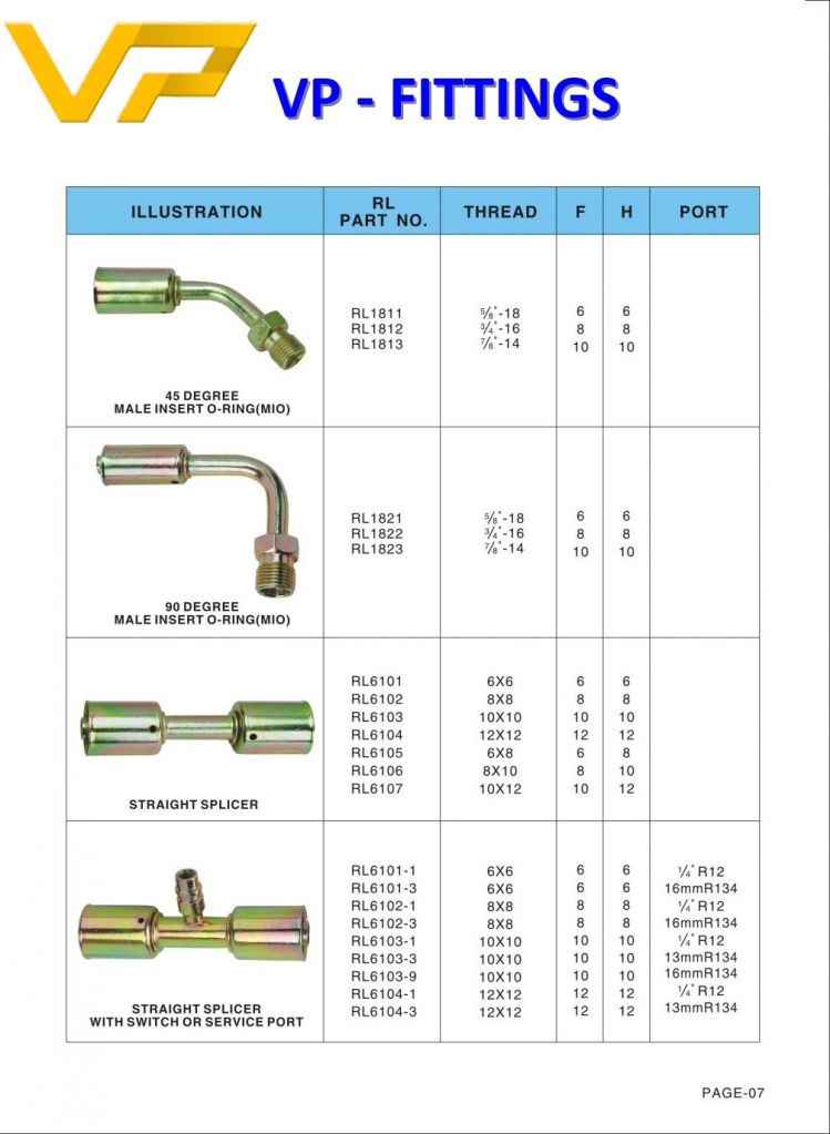 Air Conditioning Fitting Auto AC Fitting Aluminium / Iron Fitting