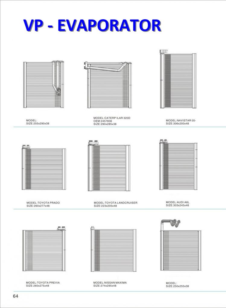 Best refrigeration price air conditioner universal car auto ac evaporator 