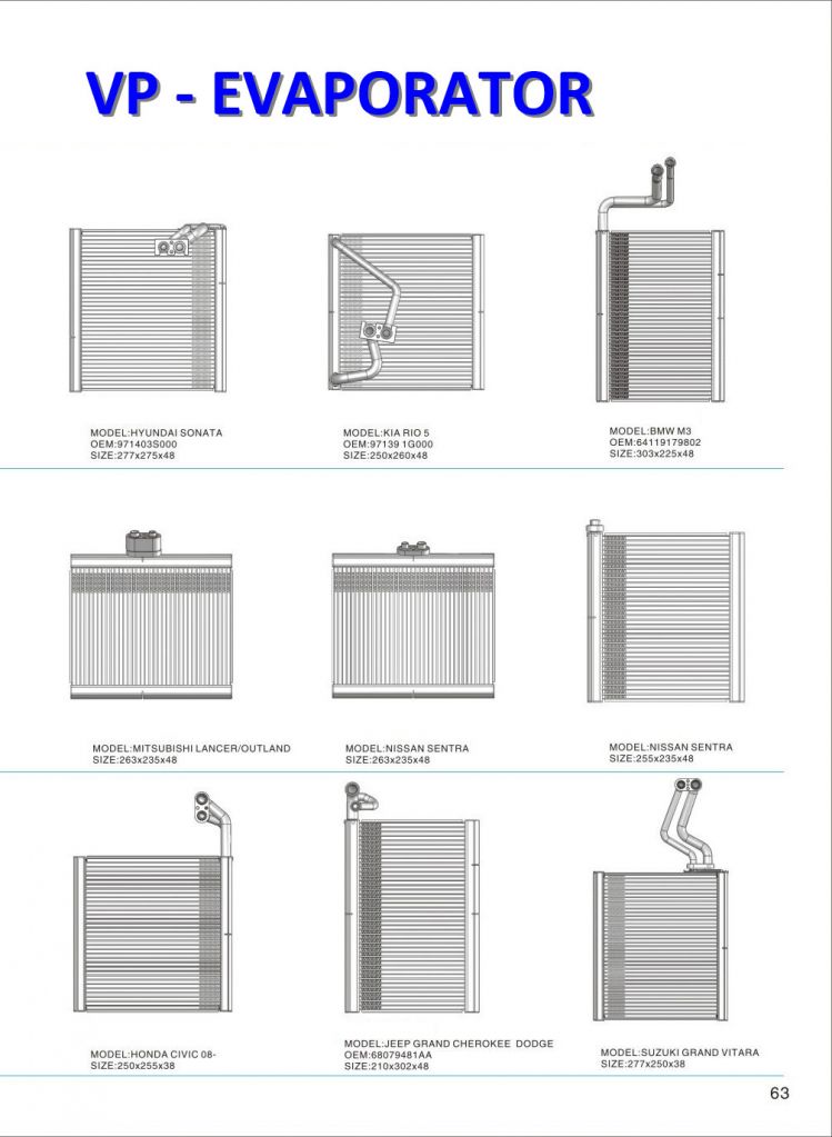 Best refrigeration price air conditioner universal car auto ac evaporator