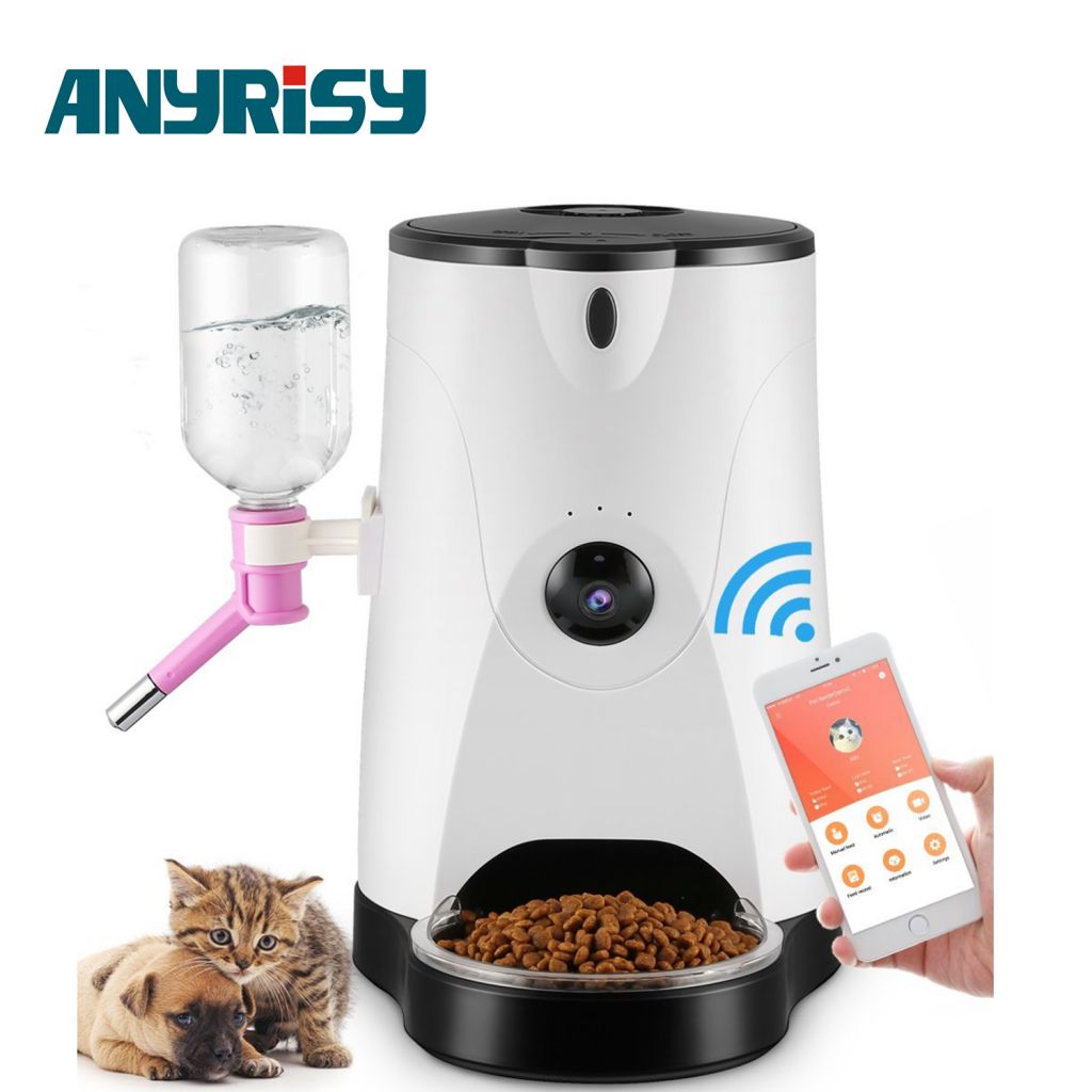 Wifi connecting APP Remote Automatic pet feeder with 4L Capacity
