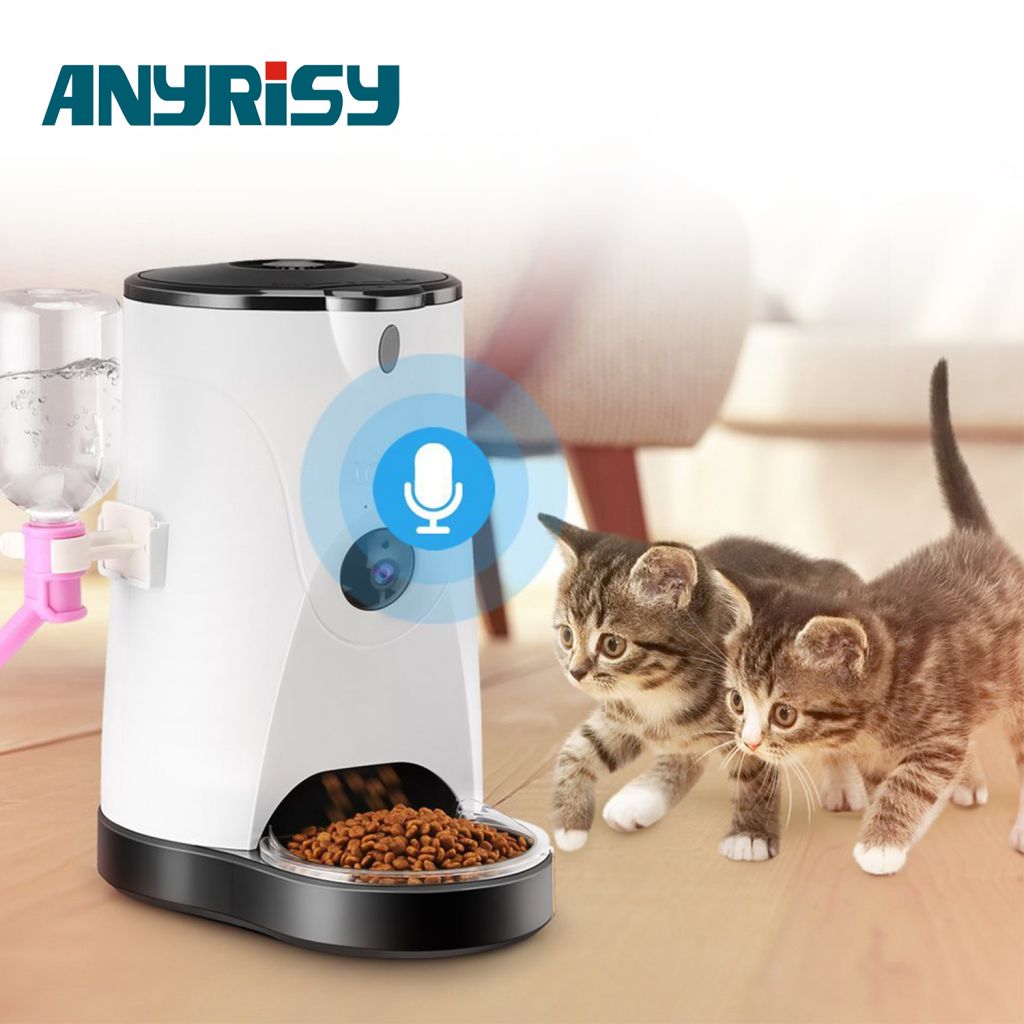 Multi languages APP Video interaction Automatic pet feeder