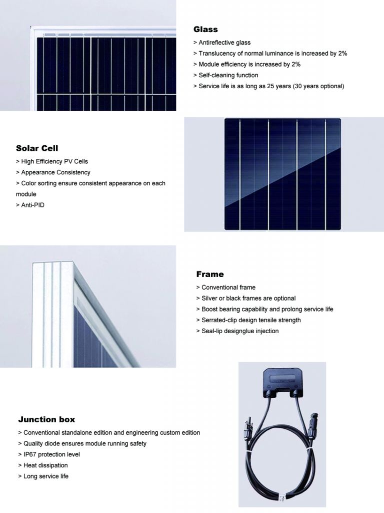 300W High Quality Poly PV Solar Module for Solar Power System