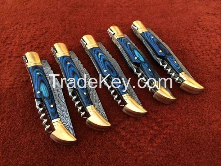 Damascus Pocket Knives.