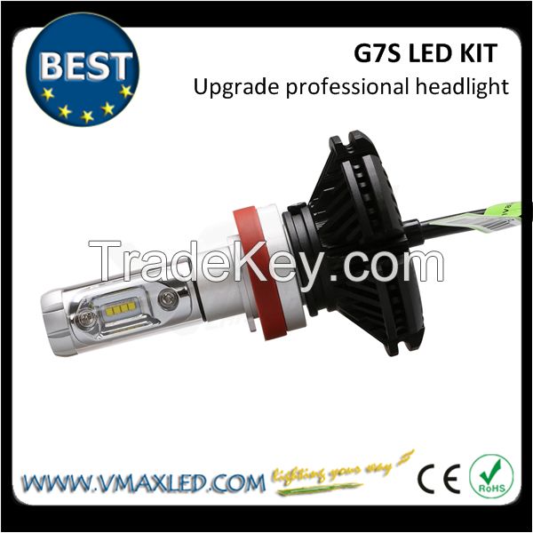 G7s-h11 Super Bright 5000lm Aluminum Metal Cooling Led Headlight