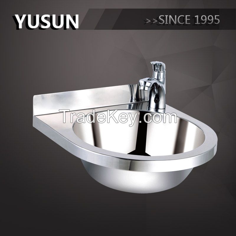 factory supply  simple wall mounted 304 stainless steel hand wash basin