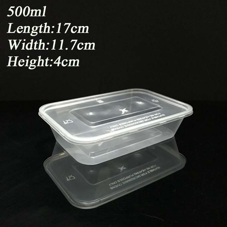 Food Grade PP Material Microwaveable 500ml Disposable Food Container