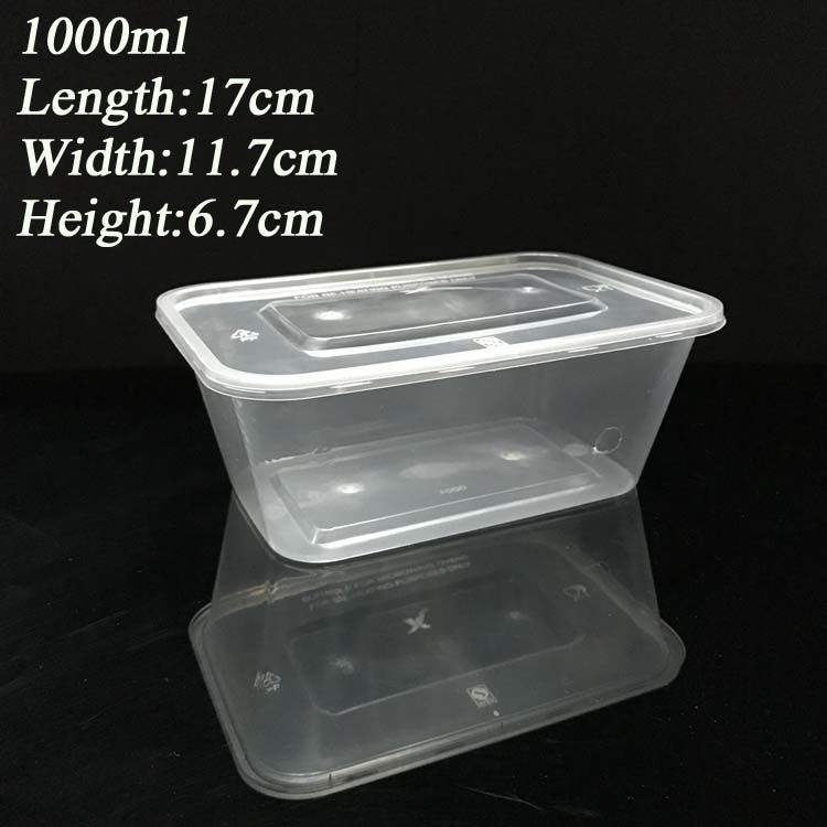 Food Grade PP Material Microwaveable 1000ml Disposable Food Container