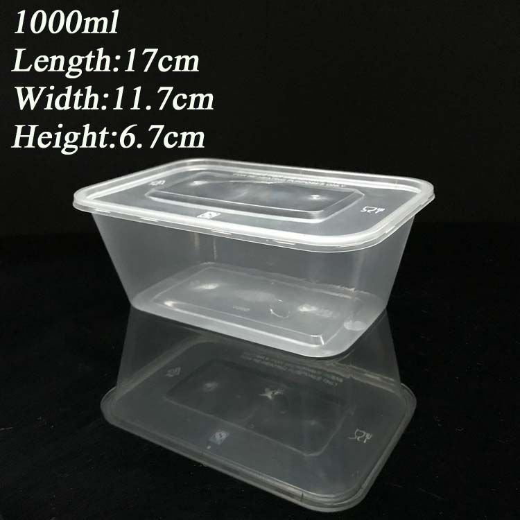 Food Grade PP Material Microwaveable 1000ml Disposable Food Container
