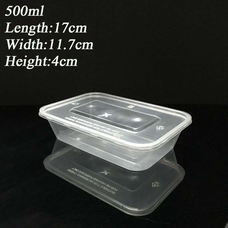 Food Grade PP Material Microwaveable 500ml Disposable Food Container