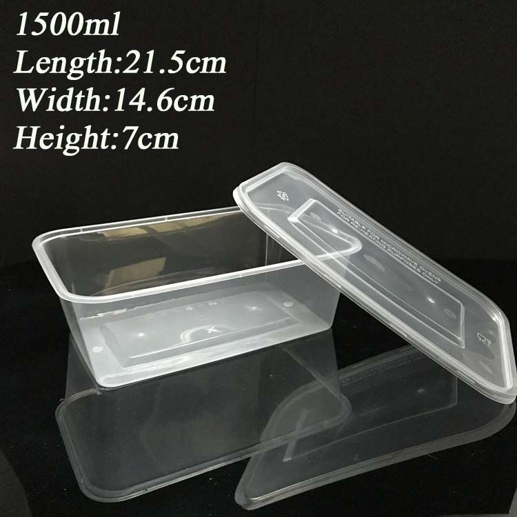 Food Grade PP Material Microwaveable 1500ml Disposable Food Container