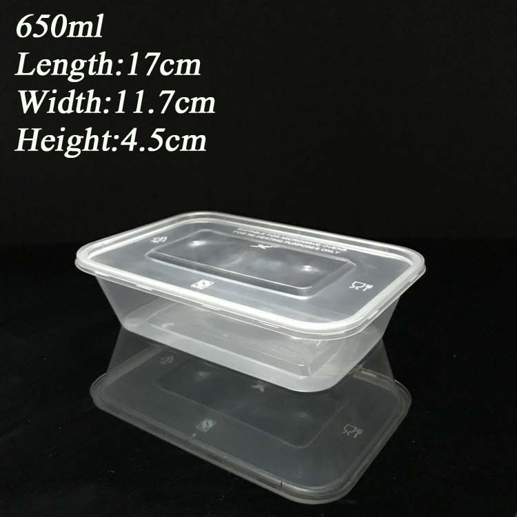 Food Grade PP Material Microwaveable 650ml Disposable Food Container