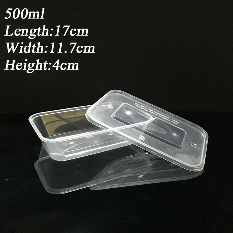 Food Grade PP Material Microwaveable 500ml Disposable Food Container