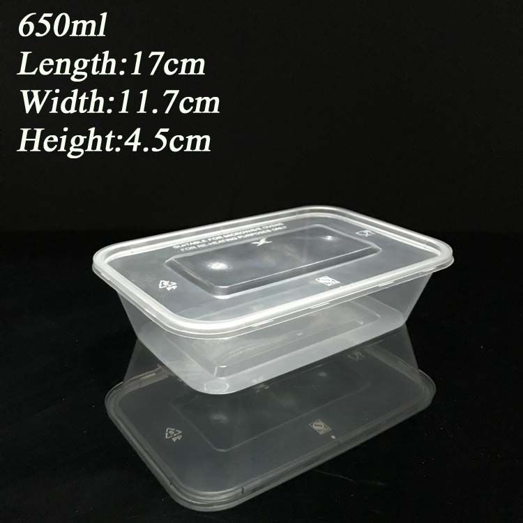 Food Grade PP Material Microwaveable 650ml Disposable Food Container