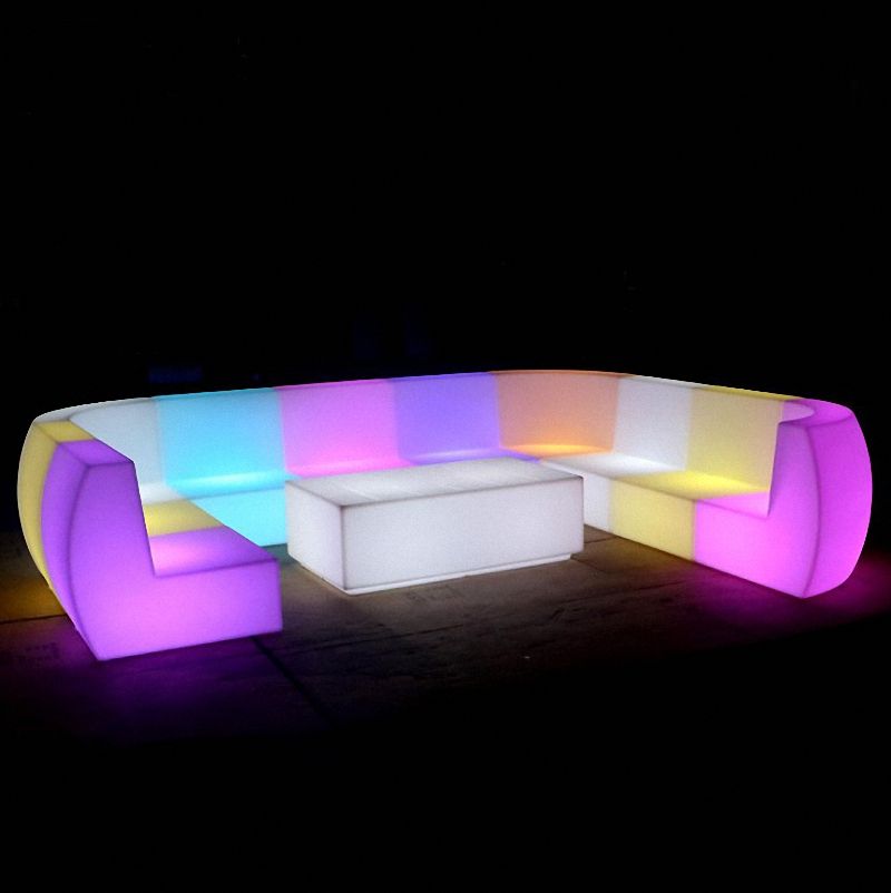 Plastic Rotomolidng Led Light Bar Table Led Furniture Led Table Led