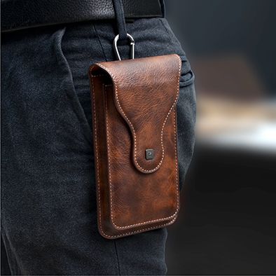 High Quality Mobile Phone PU Leather Belt Clip Holster Pouch Case For 6.5inch