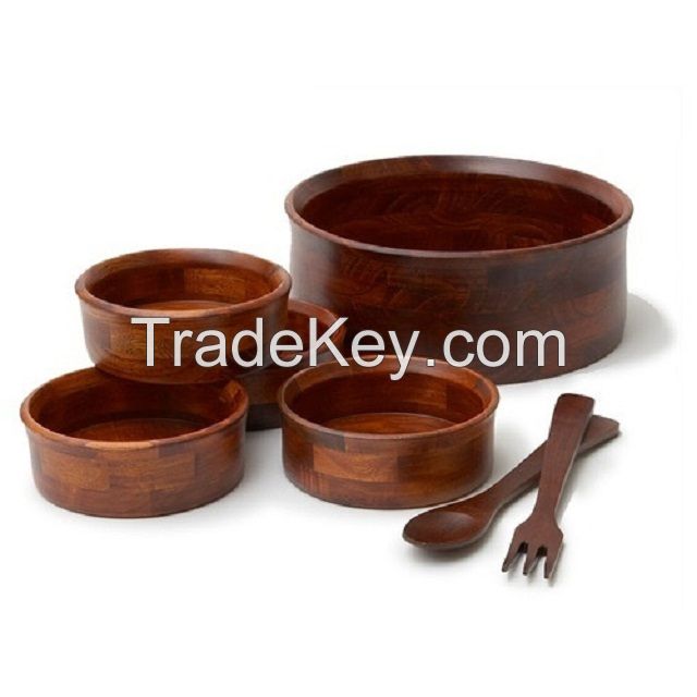 Vietnamese wooden bowl set