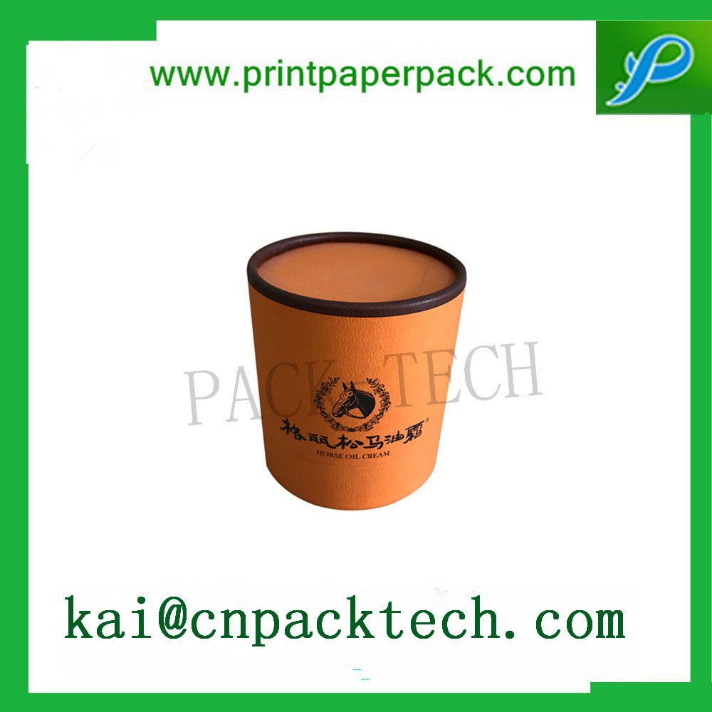 Custom Printed Round Stand up Wine Packing Box Paper Cylinder Box
