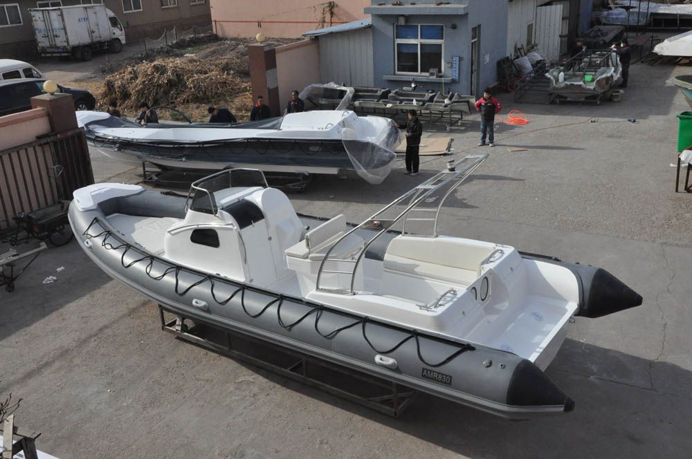 Liya new 27ft luxury boats hypalon rib 12 men china large fiberglass boat  By Qingdao Lianya boat