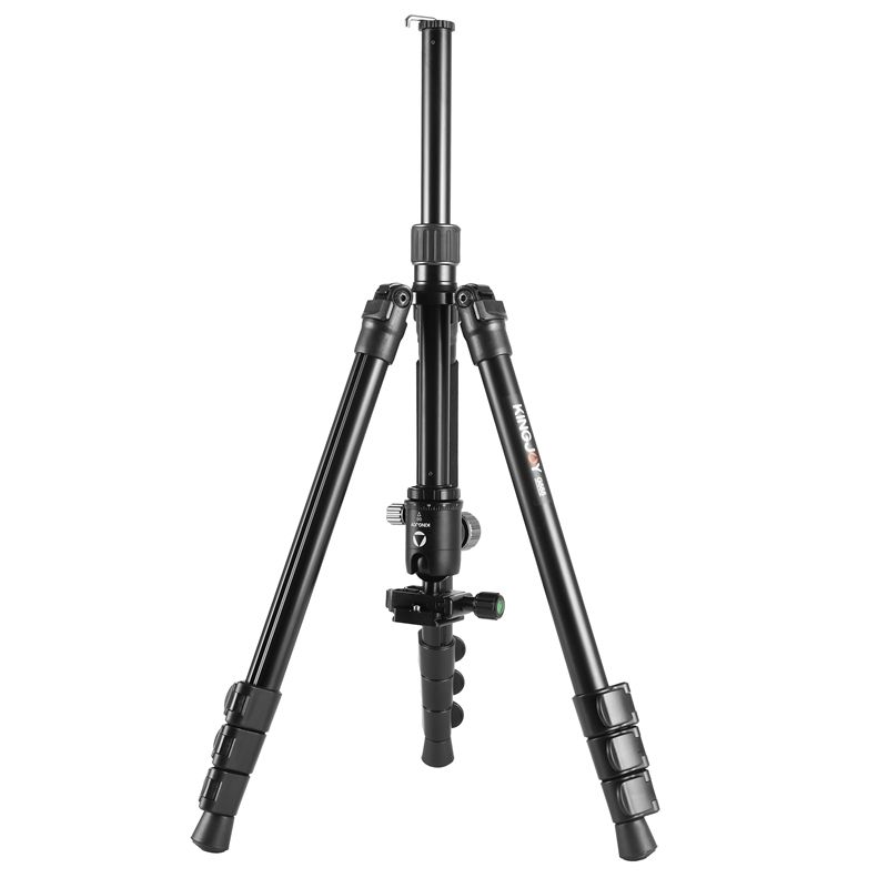 Private Label Kingjoy New Released 4 Section Flip Lock Aluminum Professional Camera Tripod Max Load 12 Kg